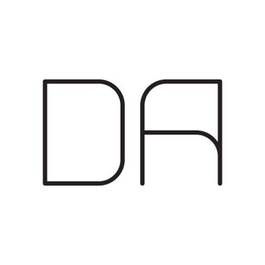 Da ilk harf vektör logo simgesi