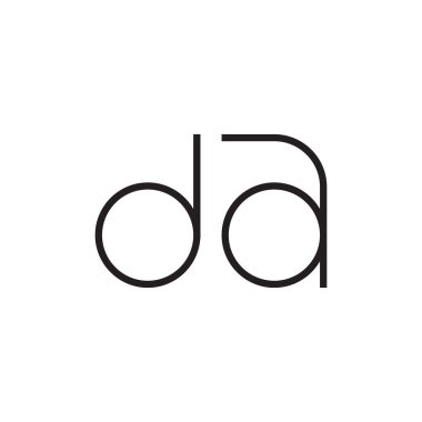 Da ilk harf vektör logo simgesi