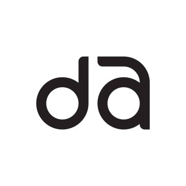 Da ilk harf vektör logo simgesi
