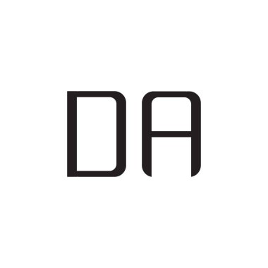 Da ilk harf vektör logo simgesi