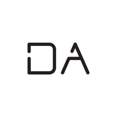 Da ilk harf vektör logo simgesi