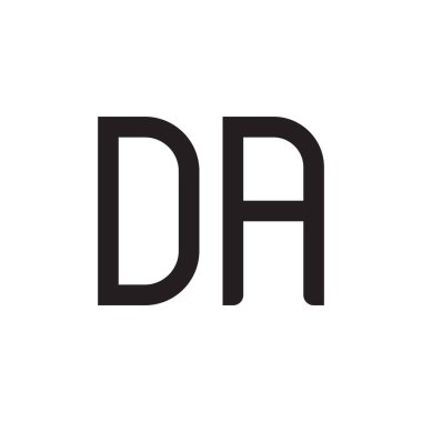 Da ilk harf vektör logo simgesi
