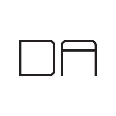 Da ilk harf vektör logo simgesi