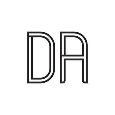 Da ilk harf vektör logo simgesi