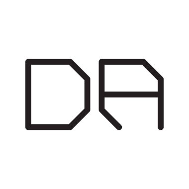 Da ilk harf vektör logo simgesi