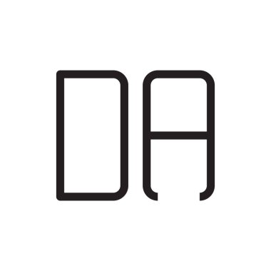 Da ilk harf vektör logo simgesi