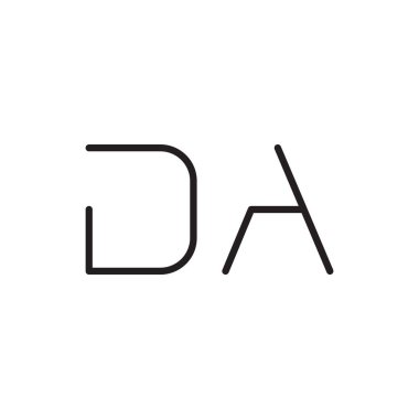 Da ilk harf vektör logo simgesi