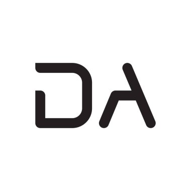 Da ilk harf vektör logo simgesi