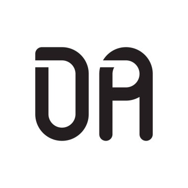Da ilk harf vektör logo simgesi