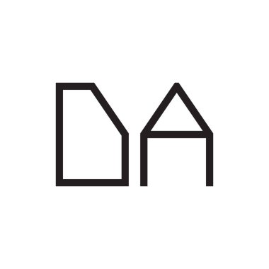 Da ilk harf vektör logo simgesi