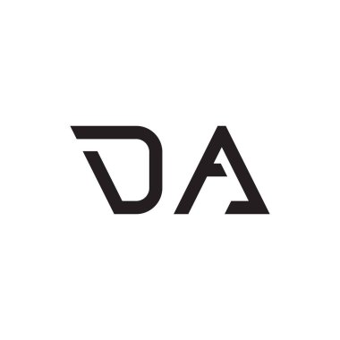 Da ilk harf vektör logo simgesi