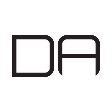 Da ilk harf vektör logo simgesi