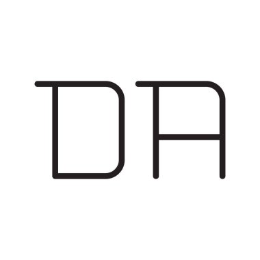 Da ilk harf vektör logo simgesi