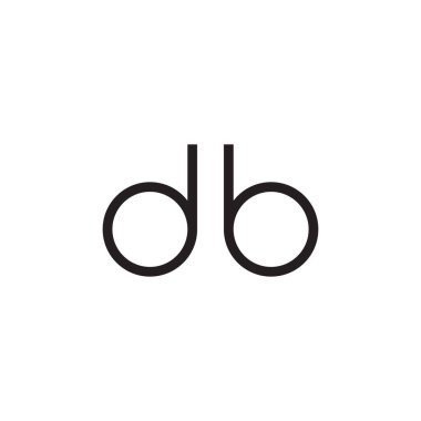 db ilk harf vektör logo simgesi