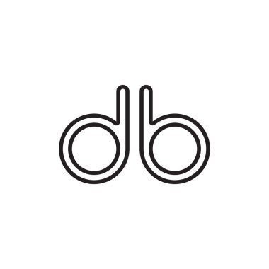 db ilk harf vektör logo simgesi