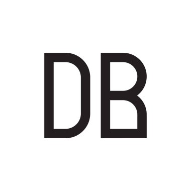 db ilk harf vektör logo simgesi