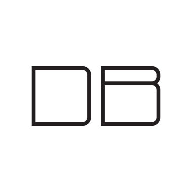 db ilk harf vektör logo simgesi