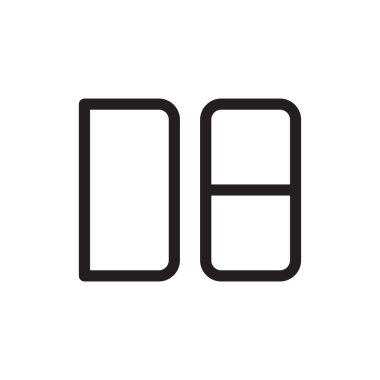 db ilk harf vektör logo simgesi