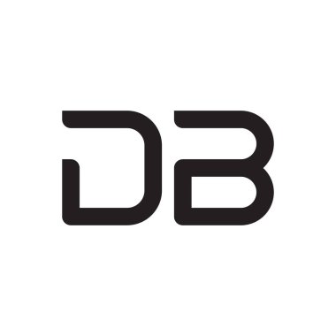 db ilk harf vektör logo simgesi