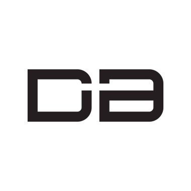 db ilk harf vektör logo simgesi