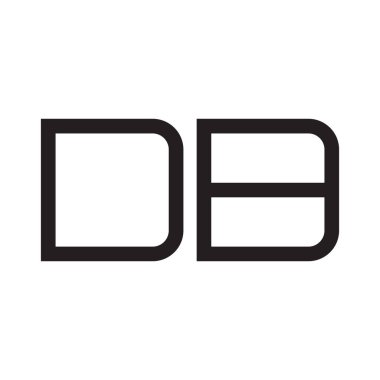 db ilk harf vektör logo simgesi