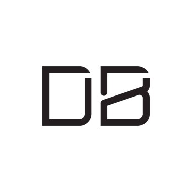 db ilk harf vektör logo simgesi
