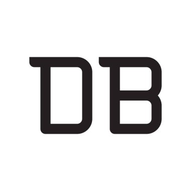 db ilk harf vektör logo simgesi