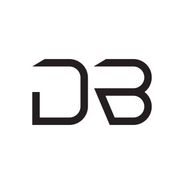 db ilk harf vektör logo simgesi