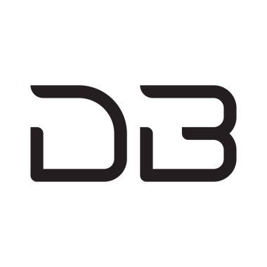 db ilk harf vektör logo simgesi