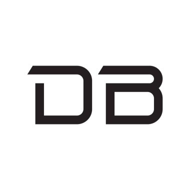 db ilk harf vektör logo simgesi