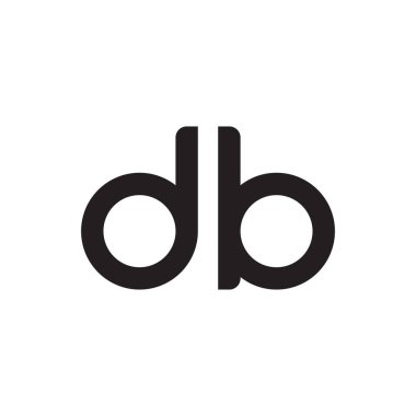 db ilk harf vektör logo simgesi