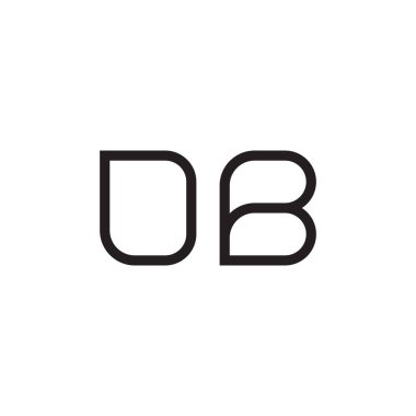db ilk harf vektör logo simgesi