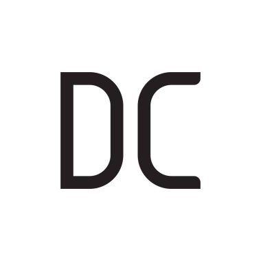 dc ilk harf vektör logo simgesi