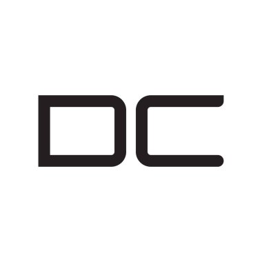 dc ilk harf vektör logo simgesi