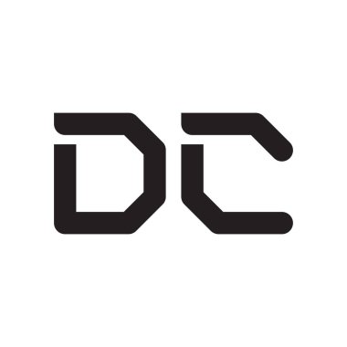 dc ilk harf vektör logo simgesi