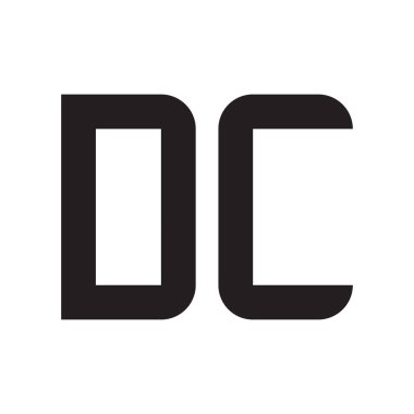 dc ilk harf vektör logo simgesi