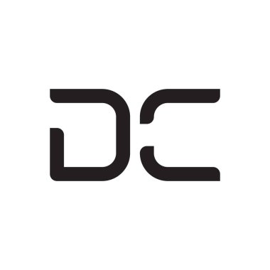 dc ilk harf vektör logo simgesi