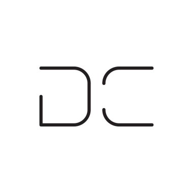 dc ilk harf vektör logo simgesi