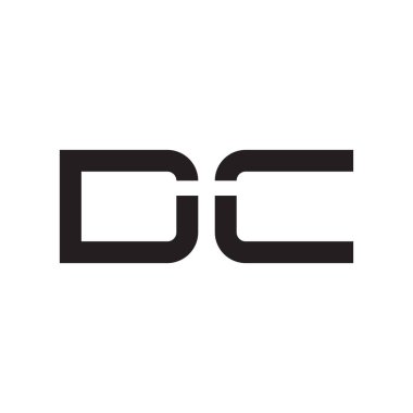 dc ilk harf vektör logo simgesi