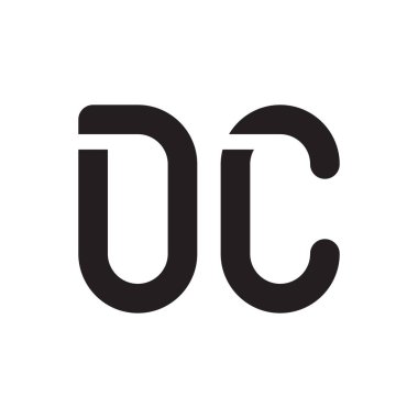 dc ilk harf vektör logo simgesi