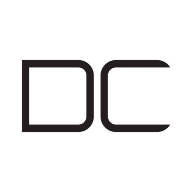dc ilk harf vektör logo simgesi
