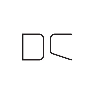 dc ilk harf vektör logo simgesi