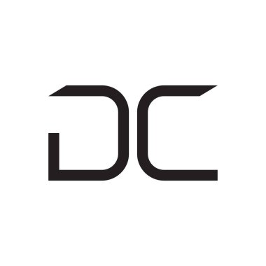 dc ilk harf vektör logo simgesi