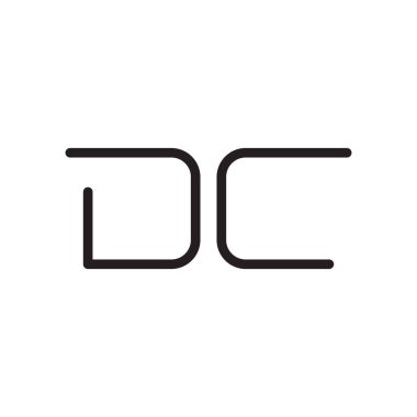 dc ilk harf vektör logo simgesi