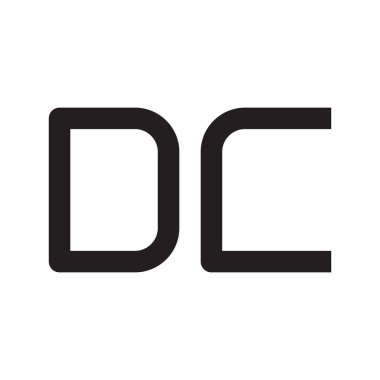 dc ilk harf vektör logo simgesi