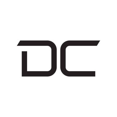 dc ilk harf vektör logo simgesi
