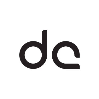 dc ilk harf vektör logo simgesi