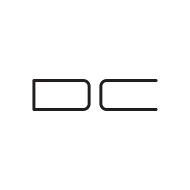 dc ilk harf vektör logo simgesi