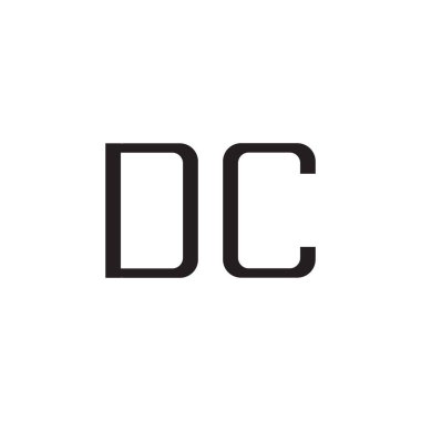 dc ilk harf vektör logo simgesi