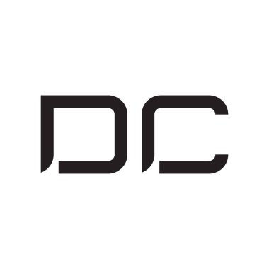 dc ilk harf vektör logo simgesi